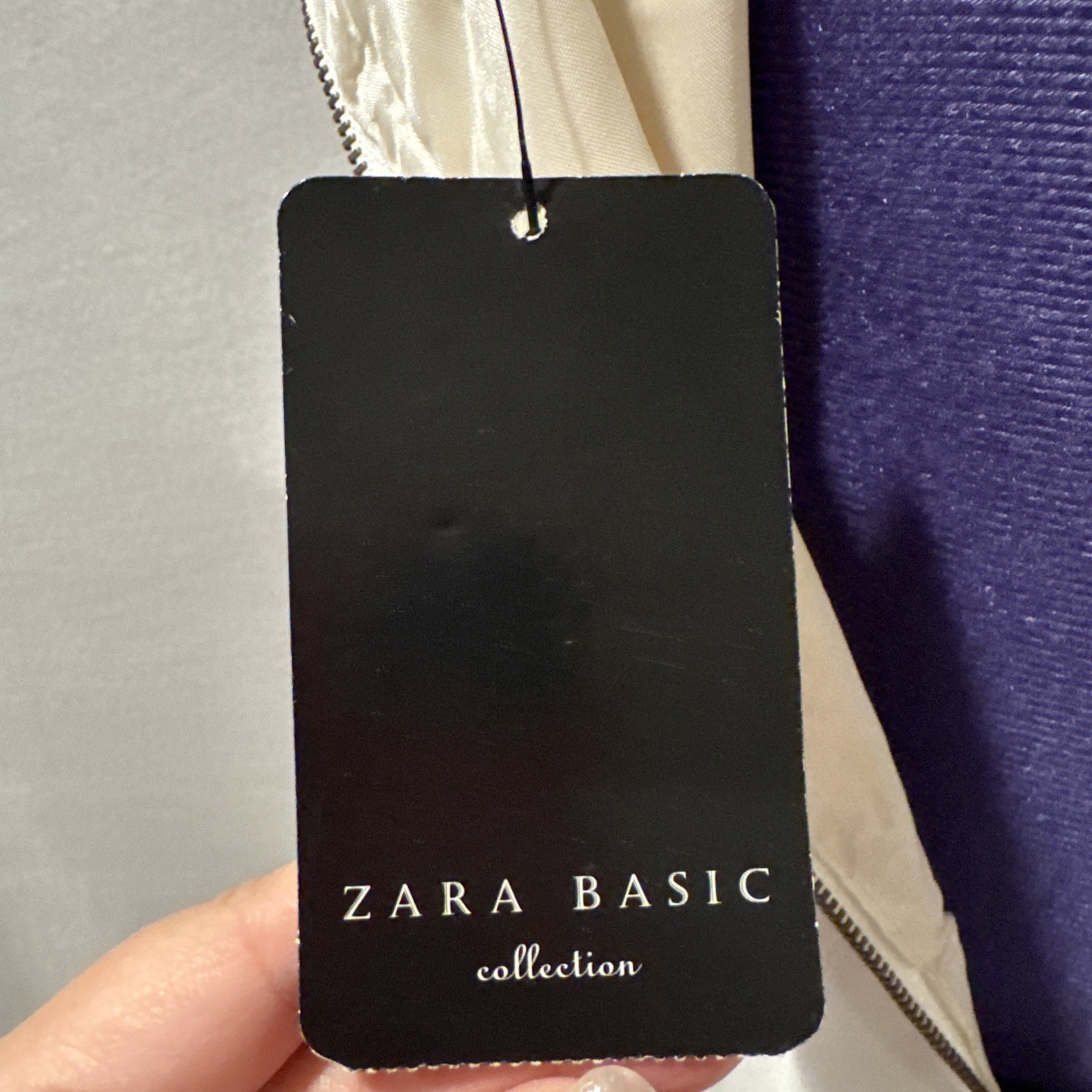 Zara Basic Women Blousons Sleeveless Strap Black Trim Ivory Dress Sz L thumbnail 6