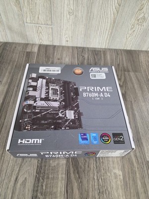 ASUS Prime B760M-A D4-CSM LGA1700 mATX DDR4 PCIe 4.0 2.5G LAN MB Parts Only