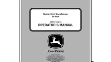 John Deere 54 Inch Quick Hitch Snowblower OMM161542 C0 Operators Manual