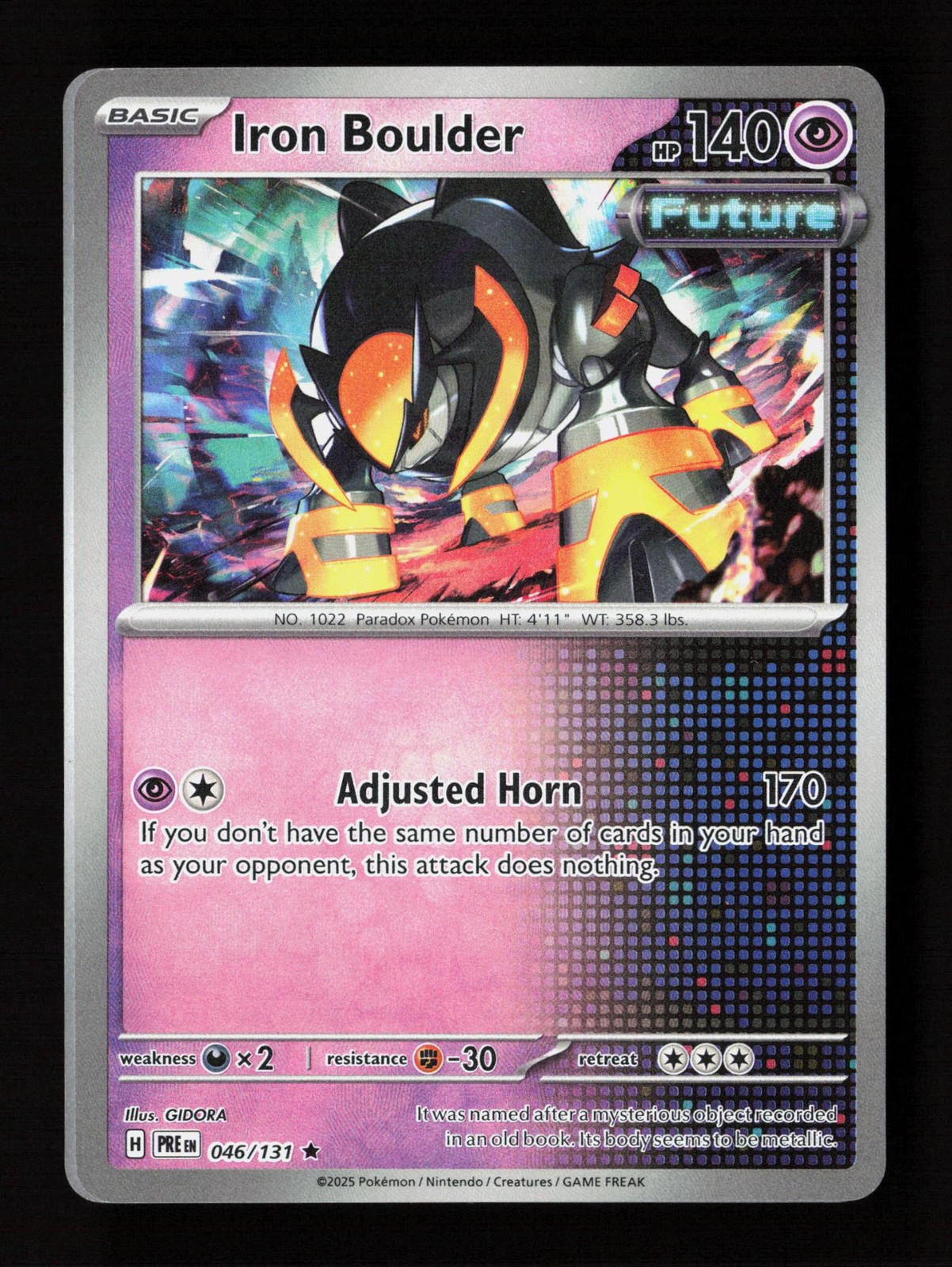 Iron Boulder (Master Ball Pattern) 046/131 SV: Prismatic Evolutions Pokemon NM