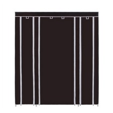 69" Portable Clothes Closet Wardrobe Storage Organizer with Non-Woven Fabric Qui