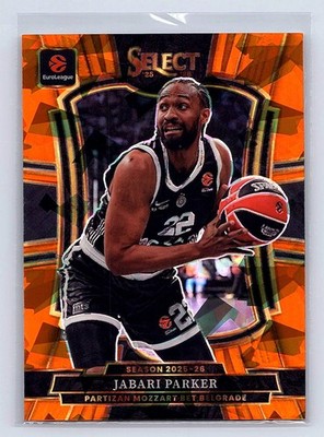 Jabari Parker 2025-26 Panini Select EuroLeague #184 Orange Cracked Ice /125