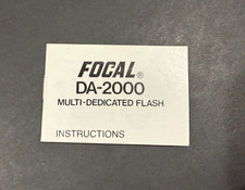 Focal DA-2000 Multi-Dedicated Camera Flash Instructions