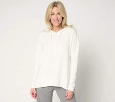 Belle Body by Kim Gravel ScubaLuxe Pop Color Hoodie, Cream Sz XS a677005