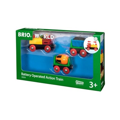 BRIO Batteriebetriebenes Action Train Set 3-teiliges Pack mit Licht & beweglichen Waggons