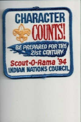 1994 Indian Nations Council Scout-O-Rama Character Counts patch