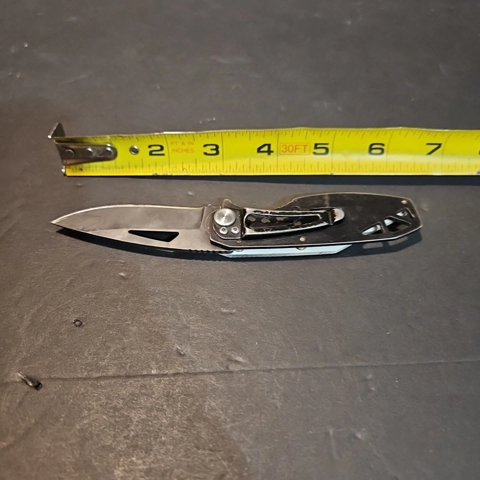 Cuchillo de Bolsillo Plegable Minimalista Punto de Caída Herramientas a Presión con Clip Rojo Negro Foto 3 de 3