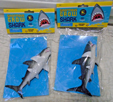 Lot of 2 Ginormous GROW SHARK Black/White Toysmith 2019 NEW Resuable