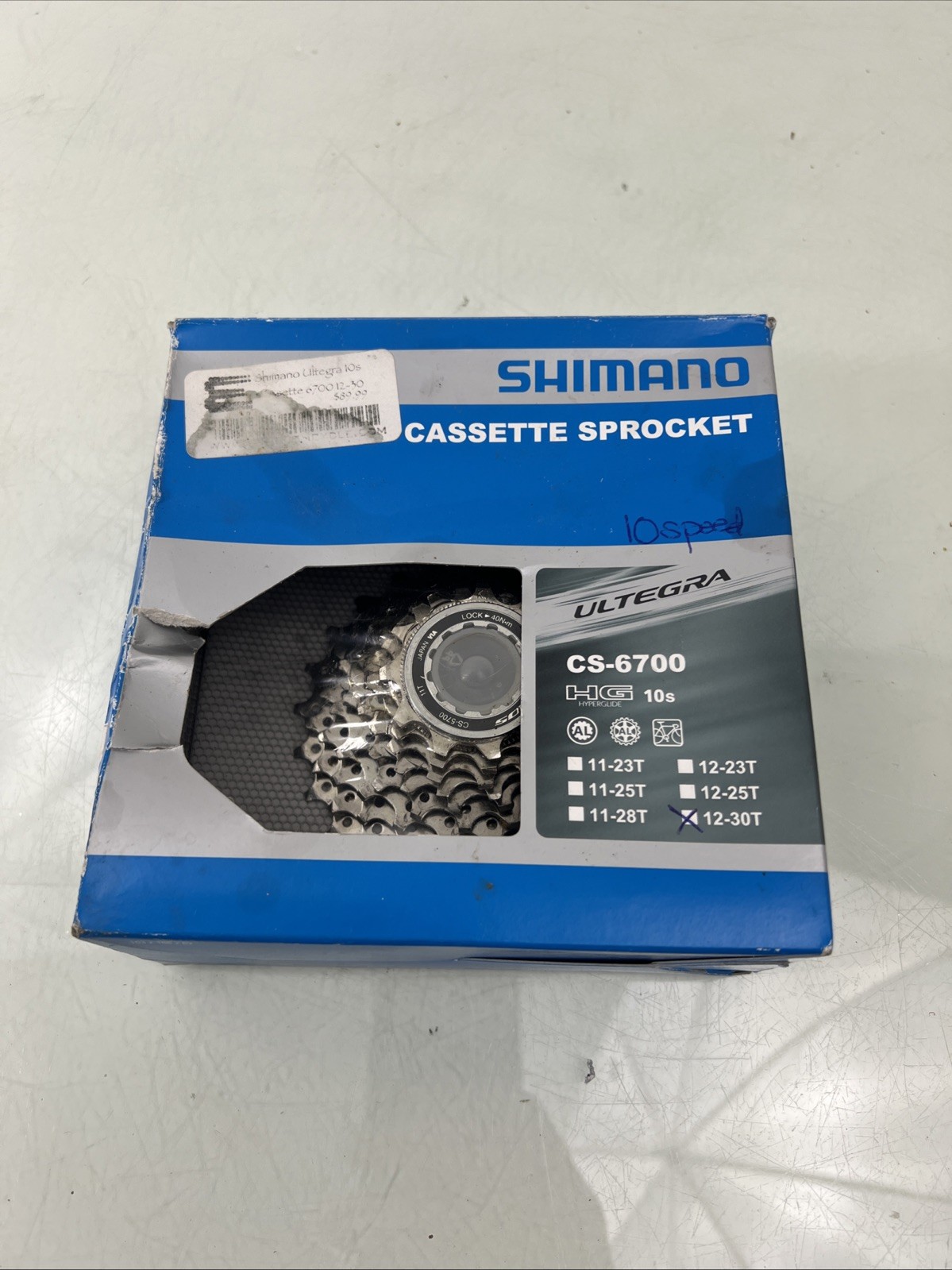 Shimano Ultegra CS-6700 Cassette - 10 Speed, 12-30t, Silver
