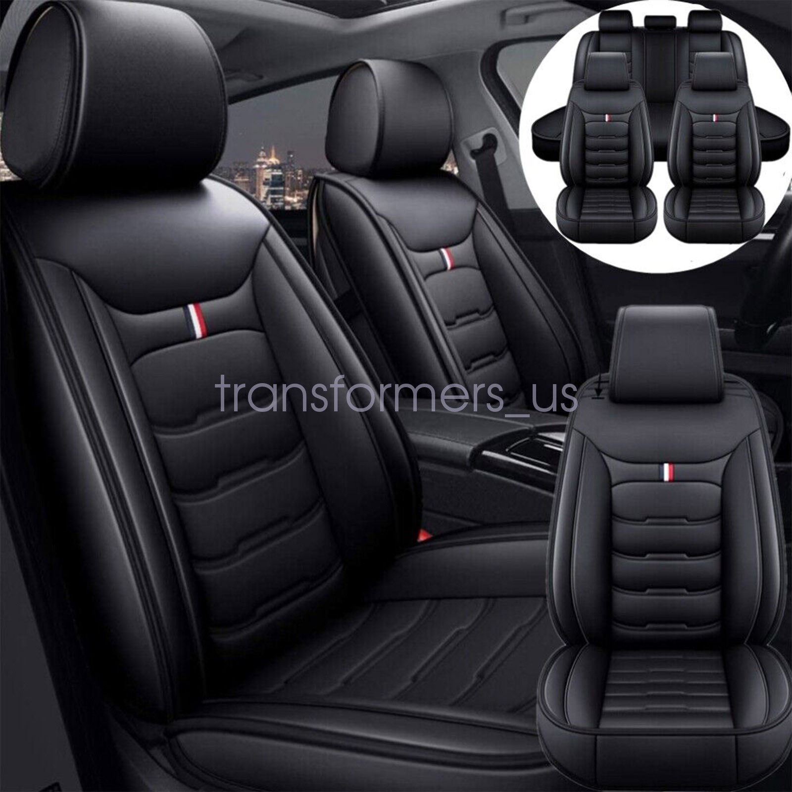 For Volkswagen Car 5-Seat Covers Full Set Leather Waterproof Cushion Protector