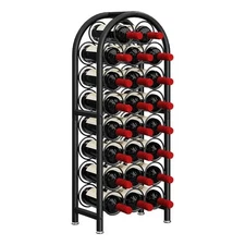 Wine Rack Freestanding Floor Metal Holders Stands Organizer Storage 23 Bottle...