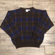 Vintage Together Men Chocolate Brown Grandpa Sweater Sz L. Oversized Sweater