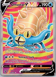 Omastar V (Full Art) 174/195 Sword & Shield - Silver Tempest