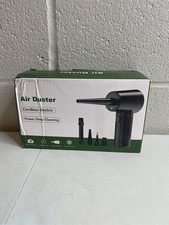 Electric Air Duster with LED Light Rechargeable Cordless Blower for Keyboard, Ou