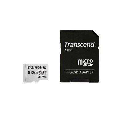 Transcend 300S 512 GB microSDXC, Speicherkarte silber, UHS-I U3, Class 10, V30,