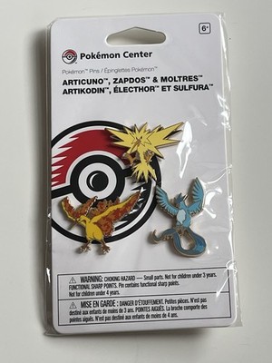 Pokemon Center Sammel Pokemon Pins Articuno Zapdos Moltres, Neu wie Fotos