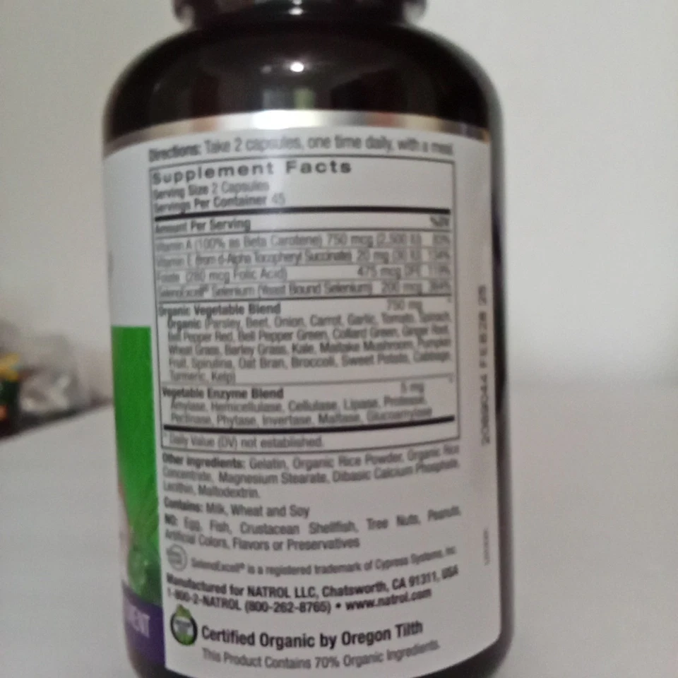 Frutas y verduras diarias Natrol JuiceFestiv, 90 cápsulas cada una Foto 4 de 4