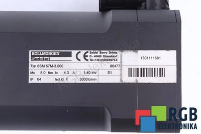 6SM57M-3.000 KOLLMORGEN SEIDEL - Generalüberholt - 24 Monate Garantie