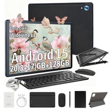 10.1 inch Android 15 Tablets HD Touchscreen Octa-Core 24GB 128GB Dual Camera US