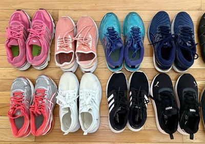 Adidas Puma Asics Nike Athletic Sneakers Lot Multicolor Mesh Synthetic Sports
