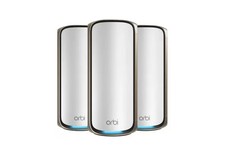 Netgear Orbi 970 Quad-Band WiFi 7 Mesh System, Router + 2 Satellites-Refurbished