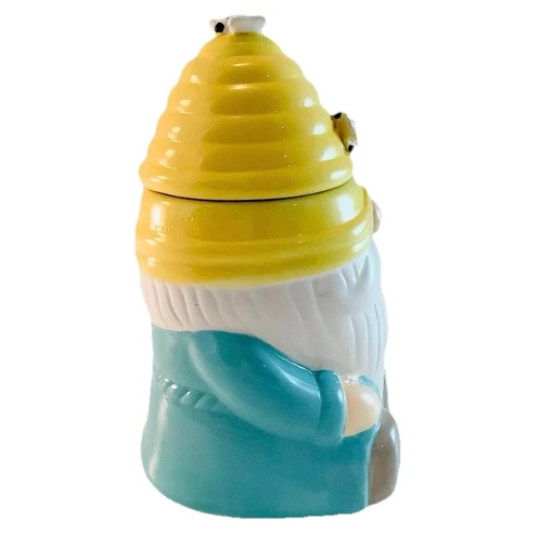 2 Martha Stewart Ceramic Gnome Beehive Candle Jar w Lid 20.5oz Vanilla Honey NWT - Picture 3 of 12