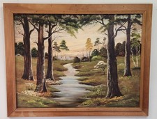 Original Oil on Board Landscape Painting Signed Framed 24 x 30 Gorgeous Piece