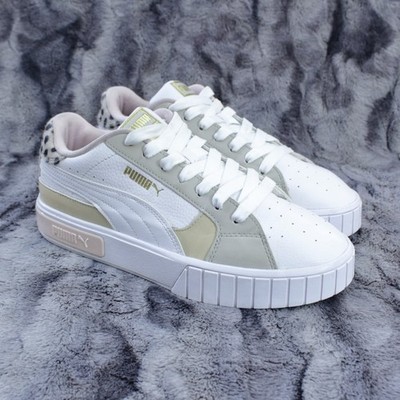 PUMA Cali Star Feline 'White Leopard' Low Top Sneakers Women's Shoes Size 9.5