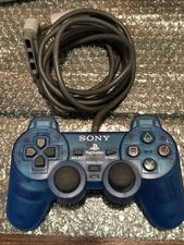 Sony PlayStation PS1 PSOne DualShock Controller Island Blue Clear SCPH-1200 ☕️✅