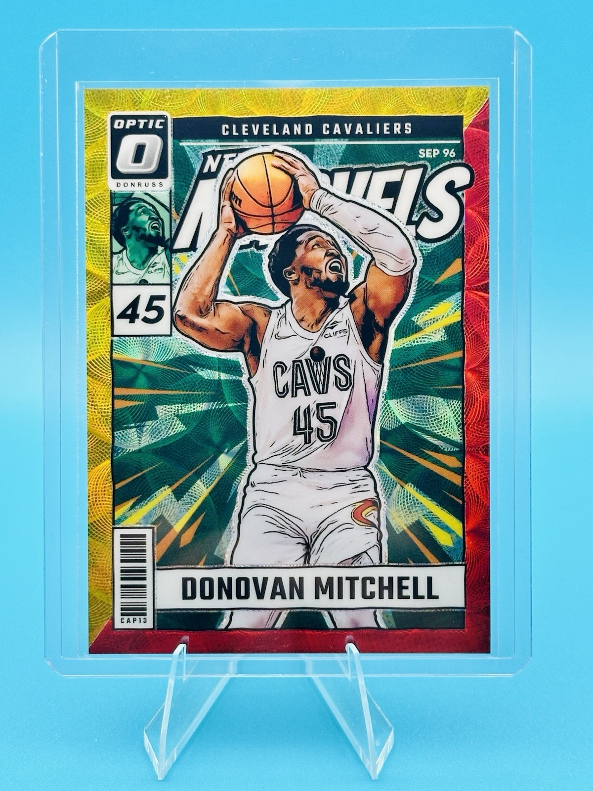 2024 Donruss Optic #13 Net Marvels Red Gold Donovan Mitchell /99