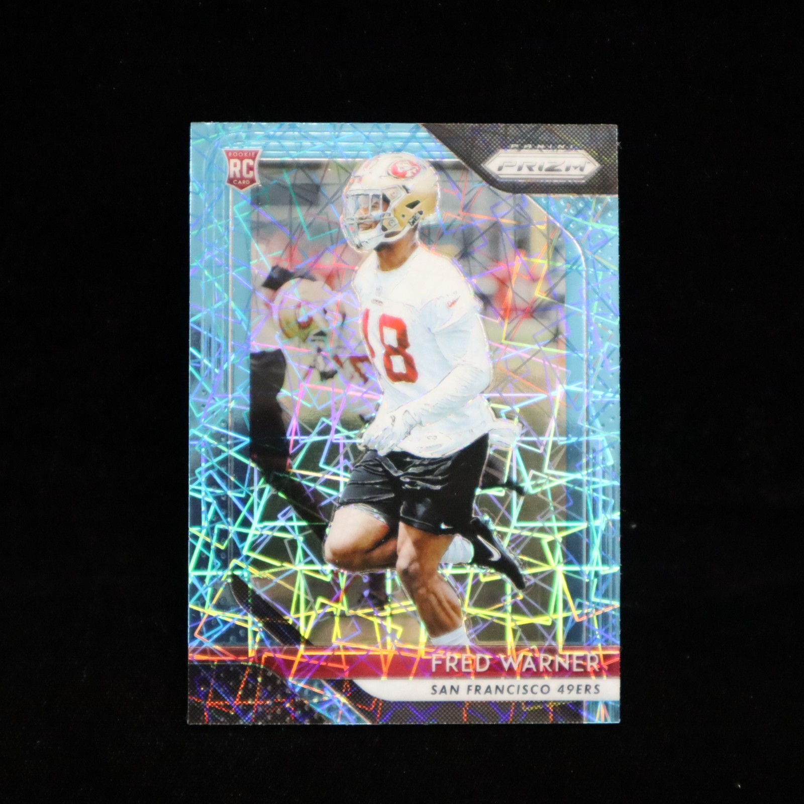 2018 Fred Warner RC San Francisco 49ers BLUE LAZER Prizm #257