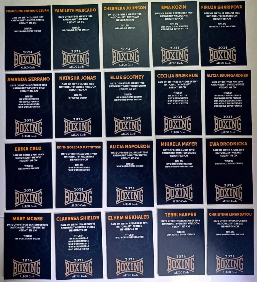 ALL WOMEN BOXING CHAMPIONS 2025 Cards Set PRICE FOR 1x CARD - Image 3 of 4