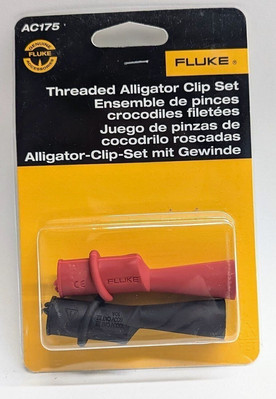 Fluke AC175 Threaded Slide-On Alligator Clip Set with Flexible Boots