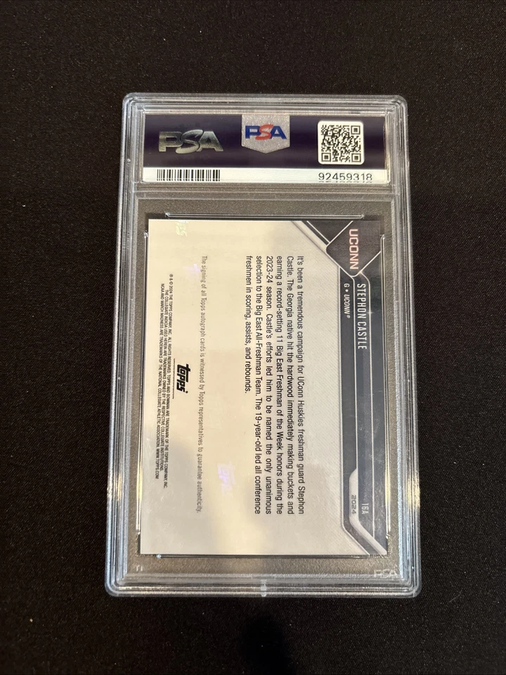 2023-24 Stephon Castle Bowman U Now March Madness RC Rookie Auto /99 - Image 2 of 2