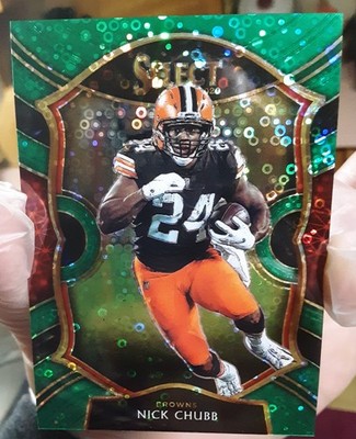    2021 Panini Select Green Disco Prizm /5 Nick Chubb Cleveland Browns 2025