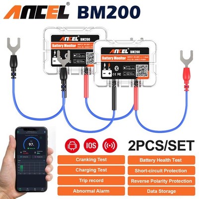 ANCEL BM200 Batterie Überwachung Bluetooth Batteriewächter Battery Monitor 2PCS
