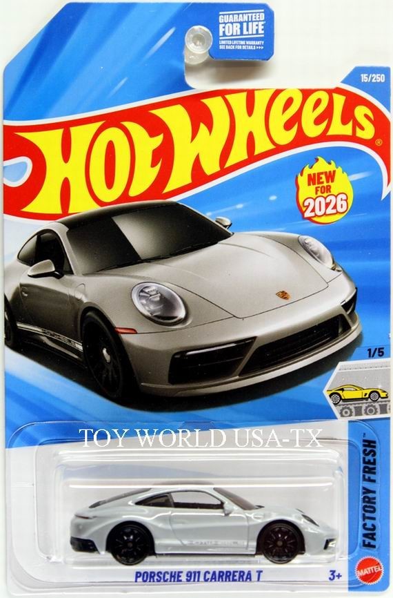 2026 Hot Wheels #15 Factory Fresh Porsche 911 Carrera T gray