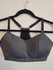 Size Medium Gray and Black Racerback Nursing Bra
