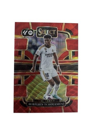 2023-24 Panini Select La Liga #67 Aurelien Tchouameni Red Wave #/65