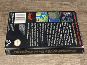 Romance of the Three Kingdoms Nintendo Nes Complete CIB Authentic Good Shape