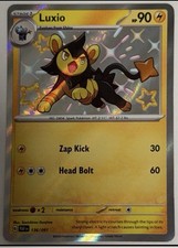 Luxio 136/091 SV: Paldean Fates Holo Shiny Rare Stage 1 90 HP 2024 on eBay