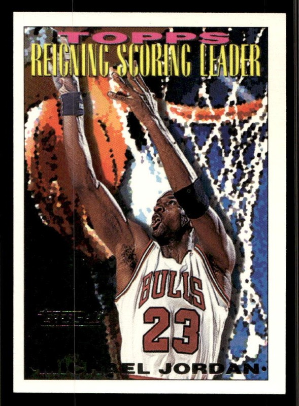 1993-94 Topps Gold #384 Michael Jordan Bulls Reigning Scoring Leader MINT