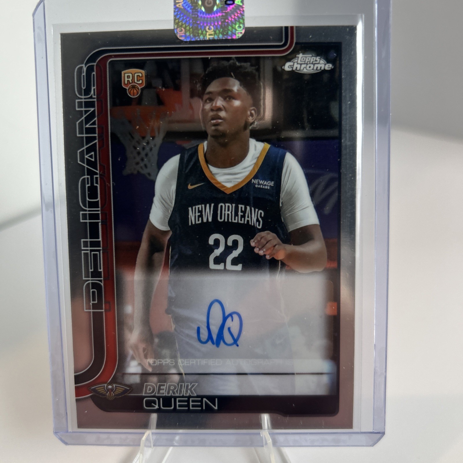 2025 Topps Chrome Derik Queen Rookie Auto (RC, AU) Pelicans. #TCAR-DQ Nice!