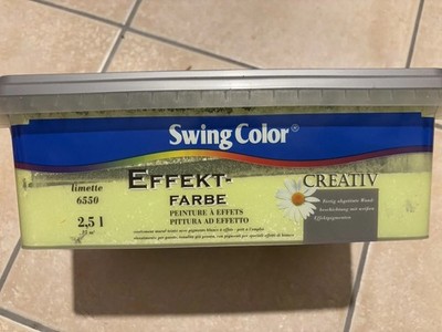 SIMPLY Swingcolor Wandfarbe Effektfarbe 6550 Limette/Kiwi  weißen Effekten 2,5 L