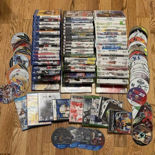 Lot Of 100+ Video Games PlayStation Nintendo Xbox 360 One PS5 Wii U PS2 PS1 PS4