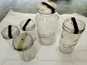 Eureka Clear Glass Canning Jars w/ Lids Set of 5