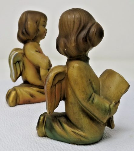Vintage Musicians Cherub /Angels Playing Instruments Set Of 2 Japan GVC - Picture 4 of 8