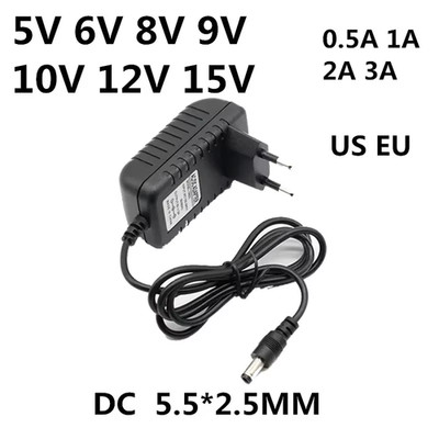 AC 110-240V DC 5V 6V 8V 9V 10V 12V 15V 0.5A 1A 2A 3A Universal Power Adapter Sup