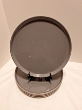 Our Place 10" Round Speckled Plates GRAY Set Of 4 Stackable Stoneware Read Pics