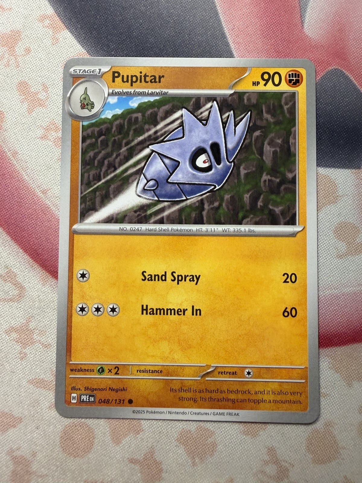 Pupitar Common SV: Prismatic Evolutions 048/131 NM English Pokemon Card